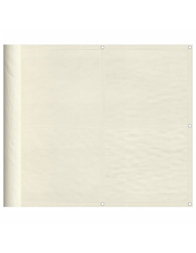 Paravento da Balcone Crema 90x800 cm 100% Poliestere Oxford