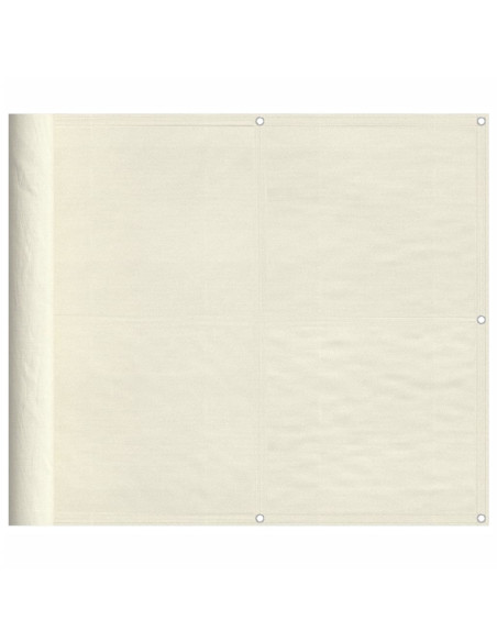 Paravento da Balcone Crema 90x800 cm 100% Poliestere Oxford