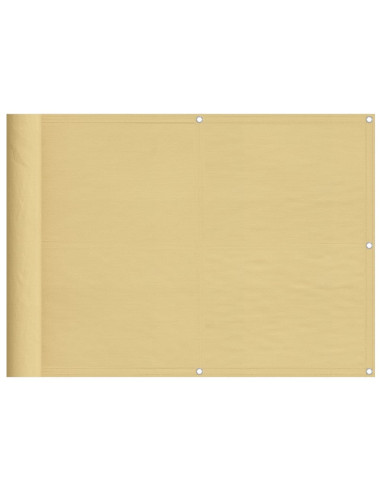 Paravento da Balcone Sabbia 75x1000 cm 100% Poliestere Oxford