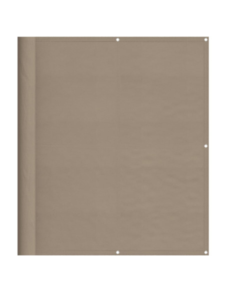 Paravento da Balcone Tortora 120x700 cm 100% Poliestere Oxford
