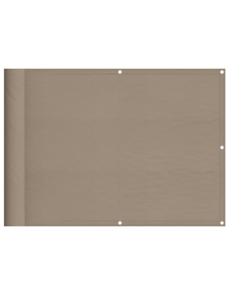Paravento da Balcone Tortora 75x700 cm 100% Poliestere Oxford