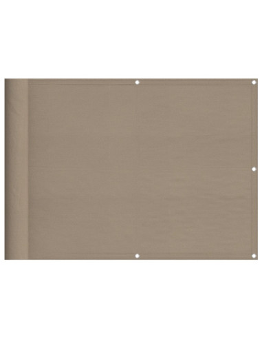 Paravento da Balcone Tortora 75x800 cm 100% Poliestere Oxford