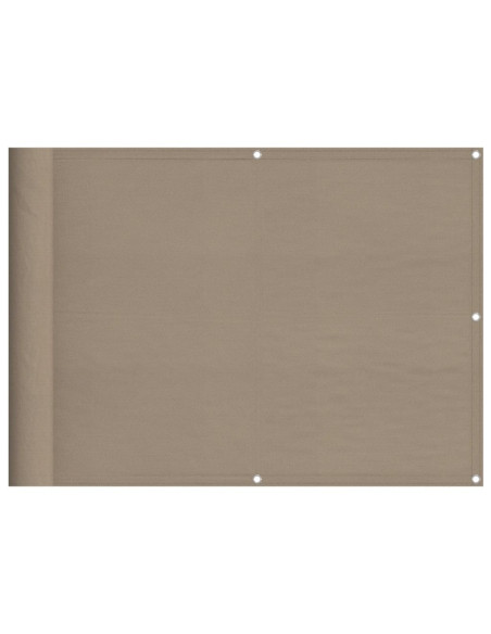 Paravento da Balcone Tortora 75x800 cm 100% Poliestere Oxford