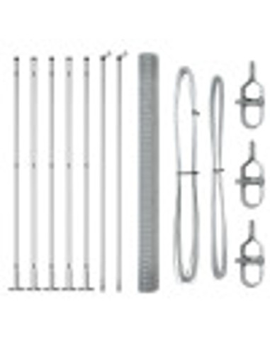 Palo della recinzione Argento 10 x 1,4 m (rete 12 x 12 mm)