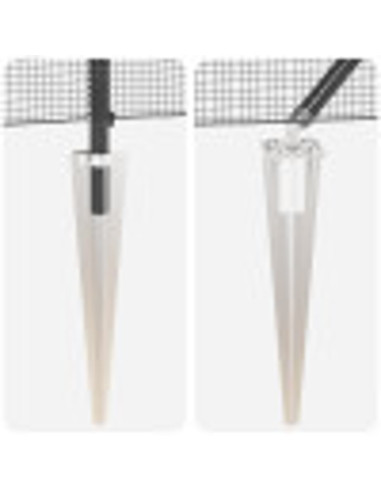 Palo della recinzione Grigio 100 x 1 m (maglia 12 x 12 mm)