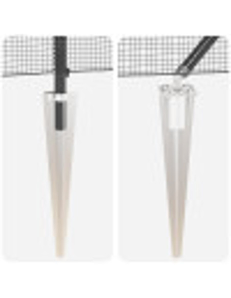 Palo della recinzione Grigio 100 x 1 m (maglia 12 x 12 mm)