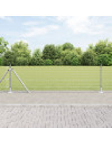 Palo della recinzione Argento 10 x 0,4 m (maglia 16 x 16 mm)