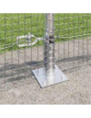Palo della recinzione Argento 10 x 0,5 m (rete 19 x 19 mm)