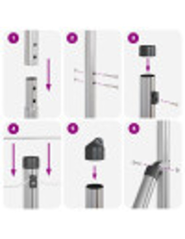 Palo della recinzione Argento 10 x 1,5 m (rete 16 x 16 mm)