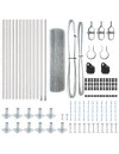 Palo della recinzione Argento 25 x 0,4 m (rete 16 x 16 mm)