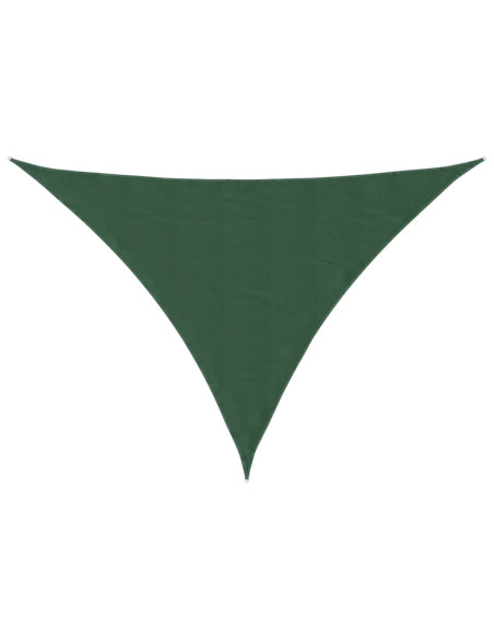Parasole a Vela Oxford Triangolare 2,5x2,5x3,5 m Verde Scuro