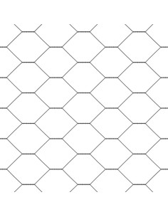 Recinzione Esagonale Grigio 1,4 x 100 m PVC