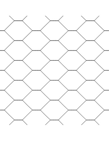 Recinzione Esagonale Grigio 1,4 x 100 m PVC