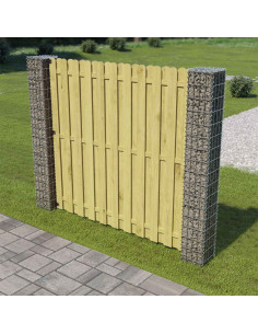 Palo della recinzione 2 pcs Argento 20 x 20 x 190 cm Metallo