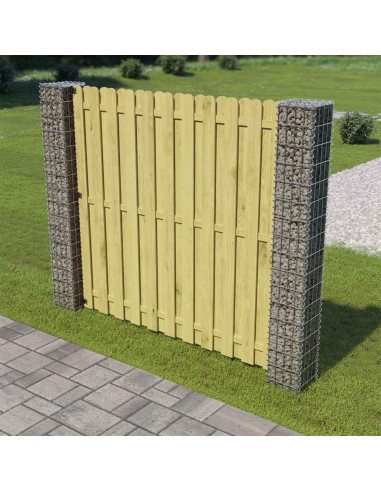 Palo della recinzione 2 pcs Argento 20 x 20 x 190 cm Metallo