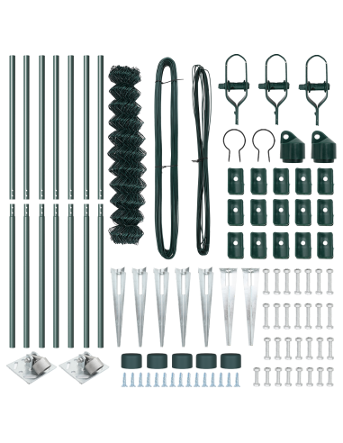 Palo della recinzione Verde 10 x 1,4 m (rete 40 x 40 mm)