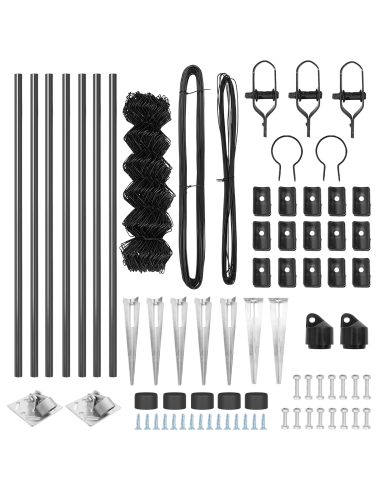 Palo della recinzione Grigio 10 x 1 m (rete 60 x 60 mm)