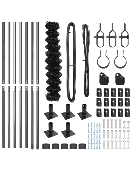 Palo della recinzione Grigio 10 x 1 m (rete 60 x 60 mm)