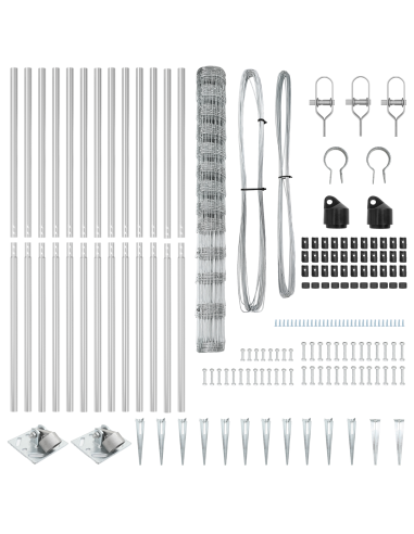 Palo della recinzione Zincato 25 x 1,5 m Acciaio