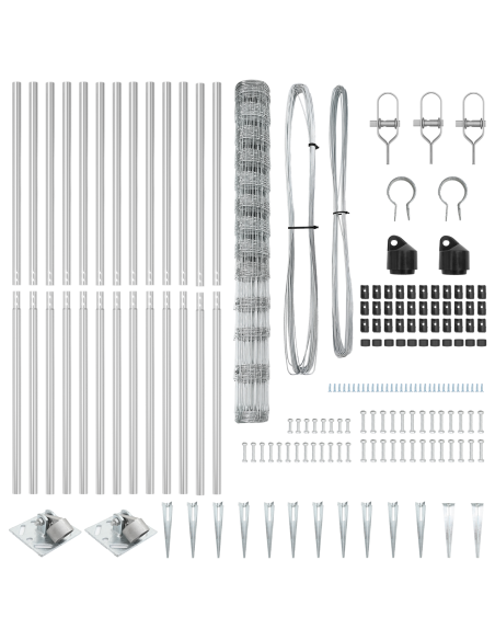 Palo della recinzione Zincato 25 x 1,5 m Acciaio