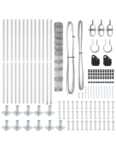 Palo della recinzione Zincato 25 x 1,2 m Acciaio