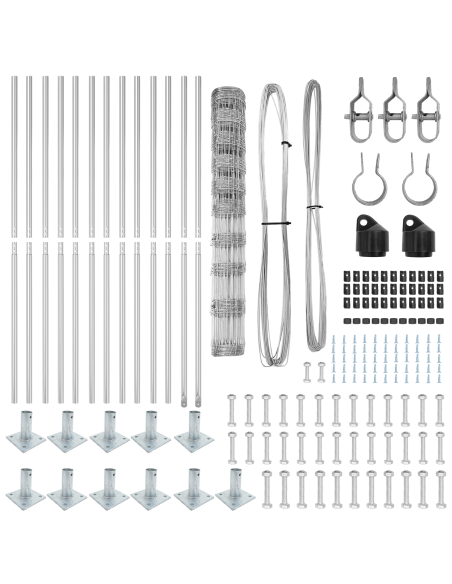 Palo della recinzione Zincato 25 x 1,2 m Acciaio