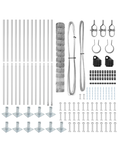 Palo della recinzione Zincato 25 x 1,2 m Acciaio