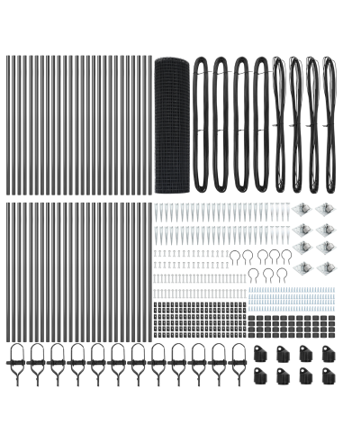 Palo della recinzione Grigio 100 x 0,8 m (maglia 19 x 19 mm)
