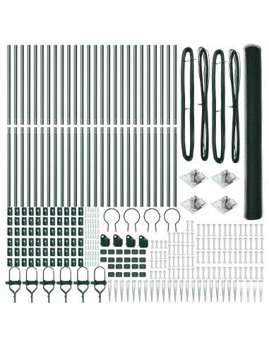 Palo della recinzione Verde 50 x 1,5 m (rete da 13 mm)