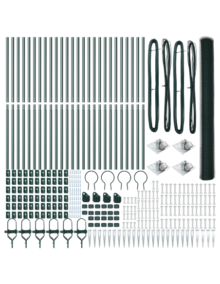 Palo della recinzione Verde 50 x 1,5 m (rete da 13 mm)