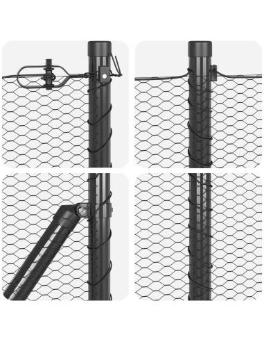 Palo della recinzione Grigio 25 x 0,8 m (rete da 13 mm)