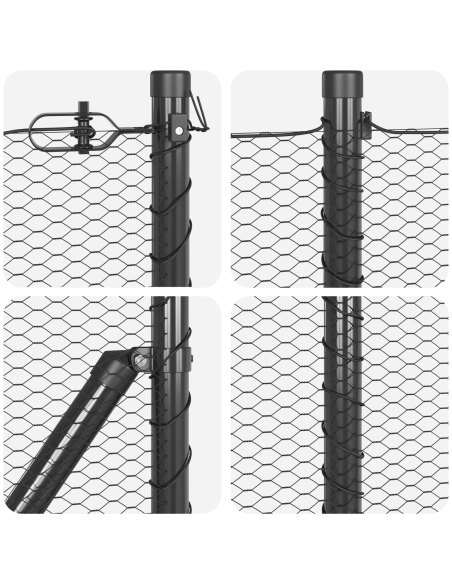 Palo della recinzione Grigio 25 x 0,8 m (rete da 13 mm)