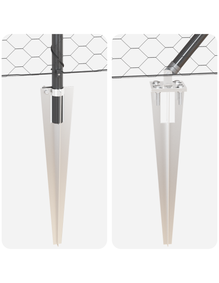 Palo della recinzione Grigio 50 x 0,8 m (maglia da 50 mm)