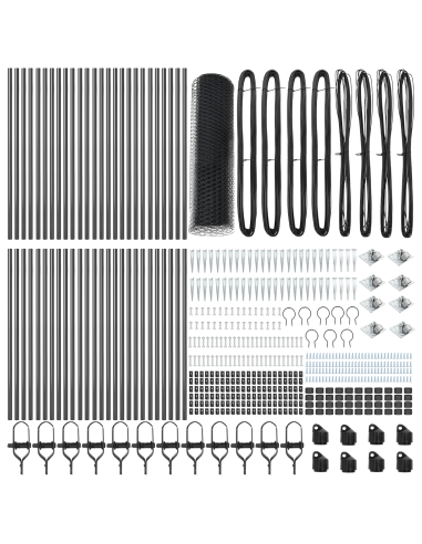 Palo della recinzione Grigio 100 x 0,8 m (mesh da 13 mm)