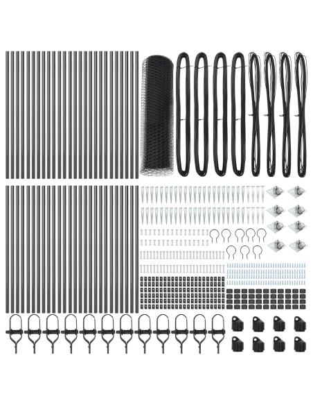 Palo della recinzione Grigio 100 x 0,8 m (mesh da 13 mm)