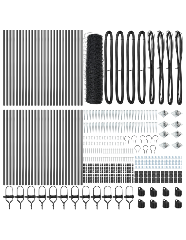 Palo della recinzione Grigio 100 x 0,8 m (rete da 36 mm)