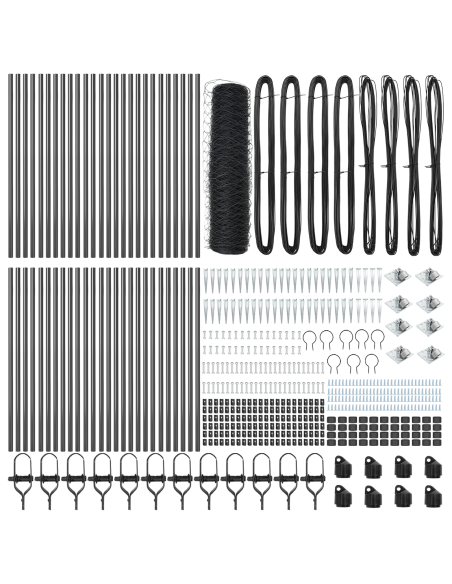 Palo della recinzione Grigio 100 x 0,8 m (rete da 36 mm)