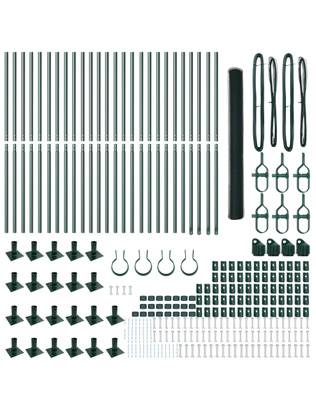 Palo della recinzione Verde 50 x 1,5 m (rete da 13 mm)
