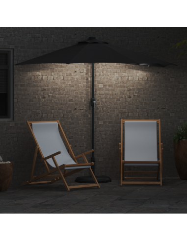 Ombrello da giardino Nero 294 x 150 x 223 cm