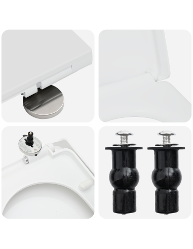 Sedile del WC Bianco 48 x 36,5 x 4,5 cm Polipropilene