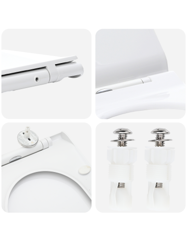 Sedile del WC Regolabile Bianco 50 x 36,5 x 5 cm Polipropilene