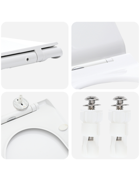 Sedile del WC Regolabile Bianco 50 x 36,5 x 5 cm Polipropilene