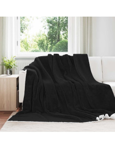Coperta Nero 240 x 270 cm Panno