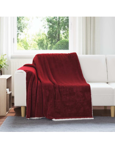 Coperta Rosso Bordeaux 150 x 200 cm Panno