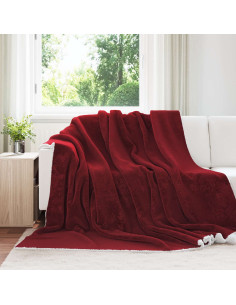 Coperta Rosso Bordeaux 220 x 240 cm Panno