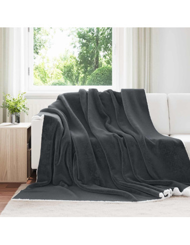 Coperta Grigio scuro 240 x 270 cm Panno