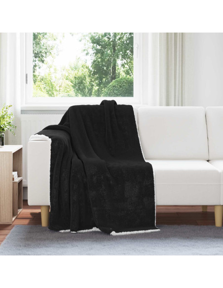 Coperta Nero 130 x 150 cm Panno