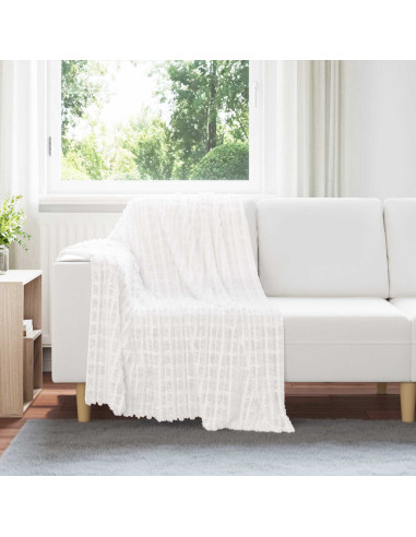 Coperte da Pile 6 pcs Bianco 150 x 130 cm Panno