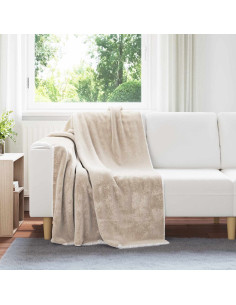 Coperta Beige 130 x 150 cm Panno