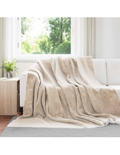 Coperta Beige 220 x 240 cm Panno